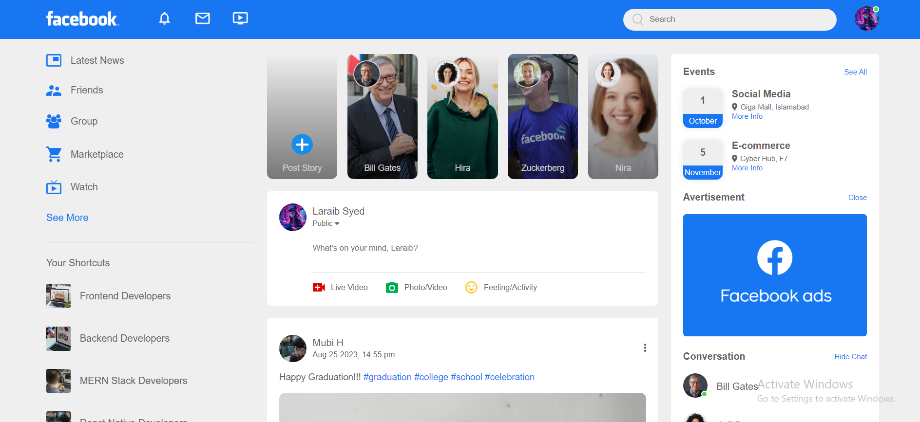 Facebook Clone